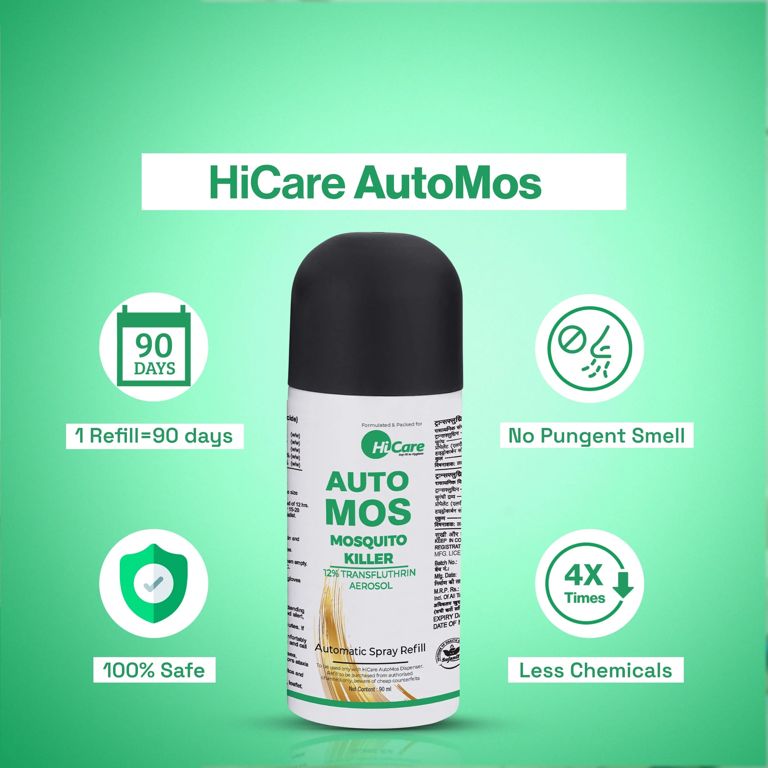 AutoMos Mosquito Refill (Pack of 4) | 90 Days Protection Per Refill - Image 9