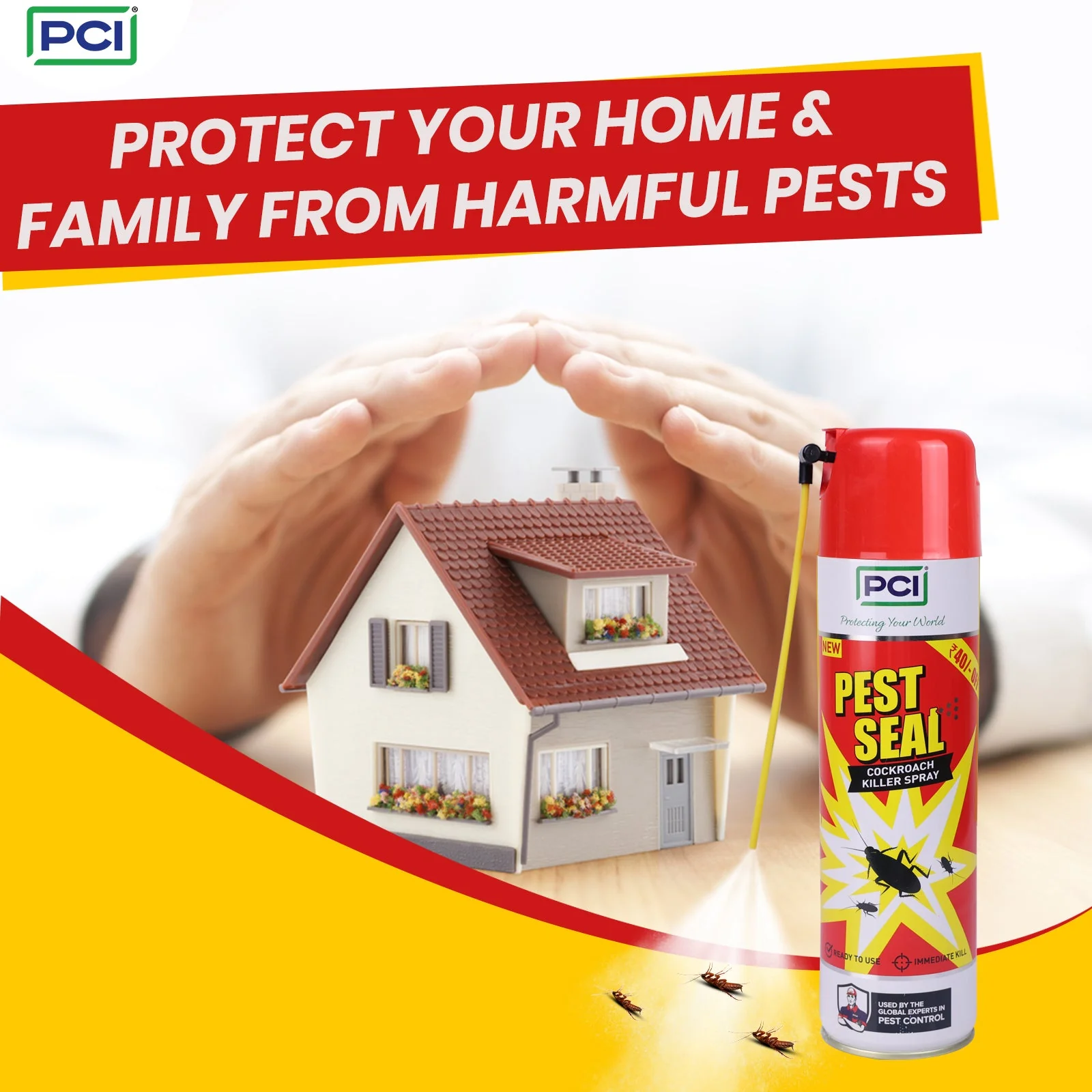 Pest Seal Crawling Insect & Cockroach Killer + Pest Seal Multi-Insect Spray | All-in-One Protection Against Cockroaches, Ants, Flying & Crawling Insects, and More - Image 4