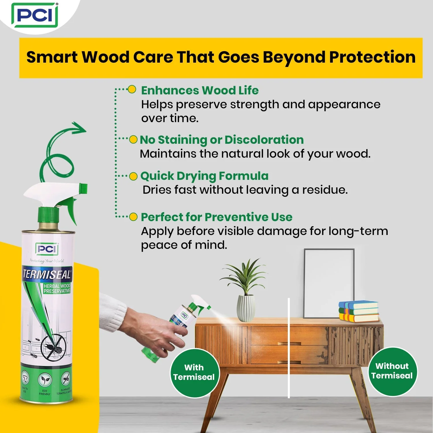 Termiseal Herbal Wood Preservative Spray - 1L - Image 3